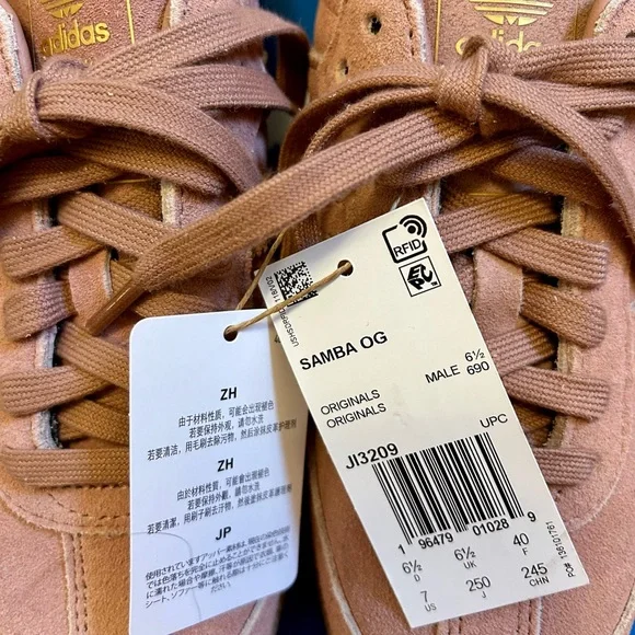 Adidas Sambas Pink New with Tags w Box sz 9 women / sz 7 men - Picture 5 of 10